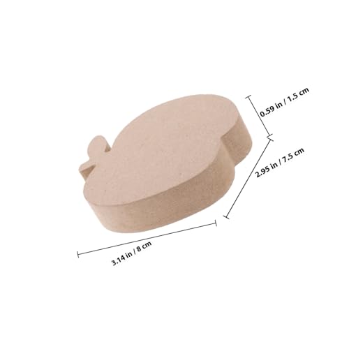 LALAFINA 10 Stück Teiliges Halloween Tischdeko Apfelförmige Holzanhänger DIY Basteln Natürliche Holzscheiben Wiederverwendbar Tischaufsteller für Party Büro Zuhause von LALAFINA