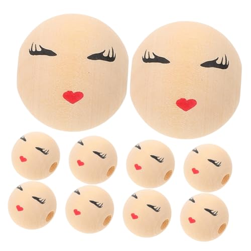 LALAFINA 10 Stück Teiliges Holzperlen mit Lachendem Runde Naturfarbene Bastelperlen für DIY Armband Halskette Schmuckherstellung Niedliche Cartoon Vielseitig für Kreative LALAFINA 10 Stück Teiliges Holzperlen mit Lachendem Runde Naturfarbene Bastelperlen für DIY Armband Halskette Schmuckherstellung Niedliche Cartoon Vielseitig für Kreative von LALAFINA