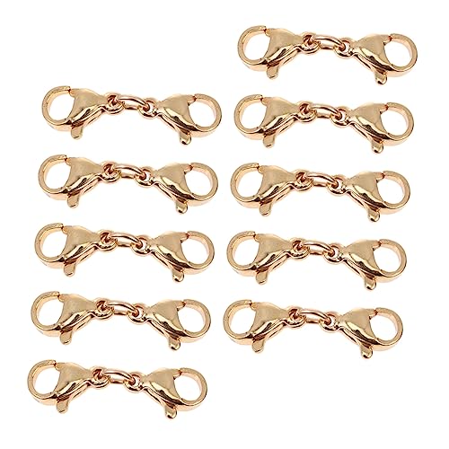 LALAFINA 10 Stück Teiliges Lobster Claw Clasps Robuste Schmuckverschlüsse für Armbänder und Anhänger Glänzende Oberfläche Einfach zu Verwenden für DIY Schmuckgestaltung LALAFINA 10 Stück Teiliges Lobster Claw Clasps Robuste Schmuckverschlüsse für Armbänder und Anhänger Glänzende Oberfläche Einfach zu Verwenden für DIY Schmuckgestaltung von LALAFINA