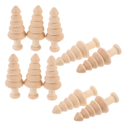 LALAFINA 10 Stück Teiliges Mini Holz Weihnachtsbaum Unbehandelte DIY Holzdeko Kleine Holzfiguren für Kreative Graffiti Bastelprojekte Nachhaltige Weihnachtsdeko für Zuhause LALAFINA 10 Stück Teiliges Mini Holz Weihnachtsbaum Unbehandelte DIY Holzdeko Kleine Holzfiguren für Kreative Graffiti Bastelprojekte Nachhaltige Weihnachtsdeko für Zuhause von LALAFINA