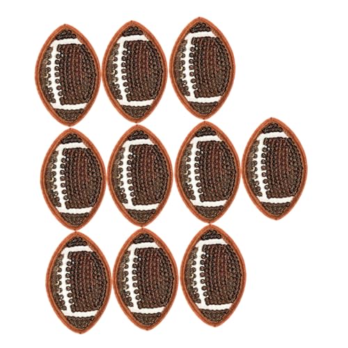 LALAFINA 10 Stück Teiliges Rugby Patches mit Glitzer für Jacken Jeans und Kleidung Aufbügelbare Bestickte Applikationen für und Diy Projekte für Kreative Modeakzente von LALAFINA