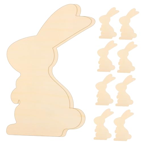 LALAFINA 10 Stück Unfertige Holzkaninchen Ausschnitte Diy Ostern Deko zum Bemalen Naturholz für Kreative Bastelprojekte für Ostern und Feste LALAFINA 10 Stück Unfertige Holzkaninchen Ausschnitte Diy Ostern Deko zum Bemalen Naturholz für Kreative Bastelprojekte für Ostern und Feste von LALAFINA
