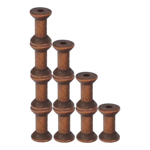 LALAFINA 10 Stück Vintage Holzspulen Naturholz für Diy Bastelprojekte Handgemachte Leere Garnspulen für Wohnkultur und Kreative Handwerksgestaltung LALAFINA 10 Stück Vintage Holzspulen Naturholz für Diy Bastelprojekte Handgemachte Leere Garnspulen für Wohnkultur und Kreative Handwerksgestaltung von LALAFINA