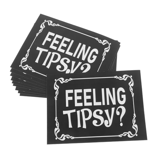 LALAFINA 10 Stück Wasserdichte Selbstklebende Feeling Tipsy Labels Teiliges Dekorative Aufkleber für Bar und Restaurant Stilvolle Etiketten zur Atmosphäreverbesserung LALAFINA 10 Stück Wasserdichte Selbstklebende Feeling Tipsy Labels Teiliges Dekorative Aufkleber für Bar und Restaurant Stilvolle Etiketten zur Atmosphäreverbesserung von LALAFINA