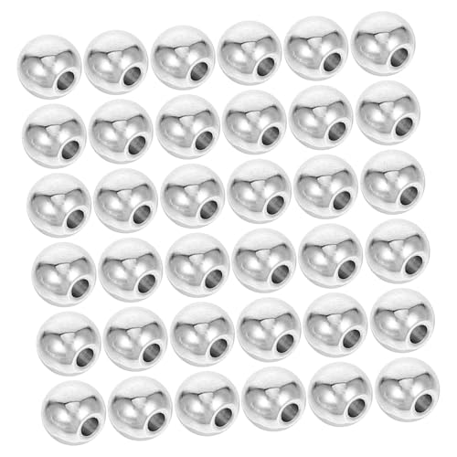LALAFINA 100 Nahtlose Lose Perlen: 5 Mm Runde Abstandshalter Aus Edelstahl – Diy-schmuckkomponenten Für Fußkettchen Und Schlüsselanhänger – Weihnachtsstrumpffüller, Weihnachtsbasteln LALAFINA 100 Nahtlose Lose Perlen: 5 Mm Runde Abstandshalter Aus Edelstahl – Diy-schmuckkomponenten Für Fußkettchen Und Schlüsselanhänger – Weihnachtsstrumpffüller, Weihnachtsbasteln von LALAFINA
