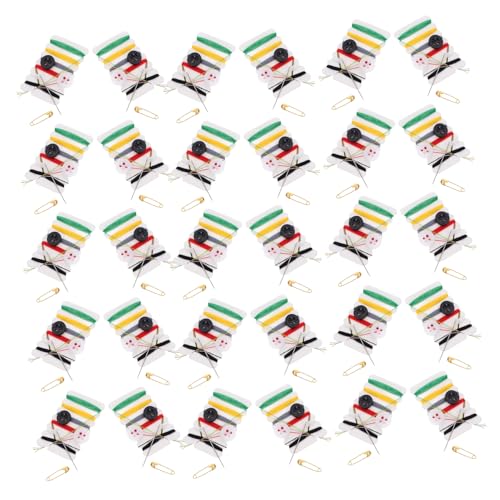 LALAFINA 100 Packungen Teiliges Nähset Tragbares Einmal Nähset mit Nadel Faden und Knöpfen für Hotel Reisen und Zuhause für Anfänger und Profis Multifunktionales Stick und Nähwerkzeug von LALAFINA