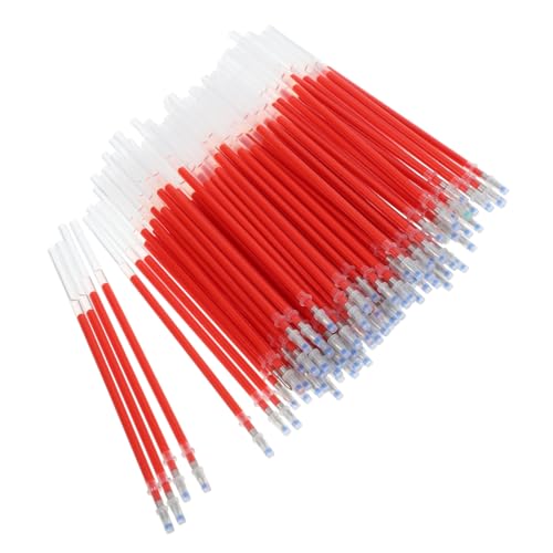 LALAFINA 100 Stück Bullet Pen Refills Rote Tintenstift Nachfüllungen für Bürobedarf Tragbare Drucktyp Kugelschreiber Minen Langlebig und Einfach zu Ersetzen von LALAFINA