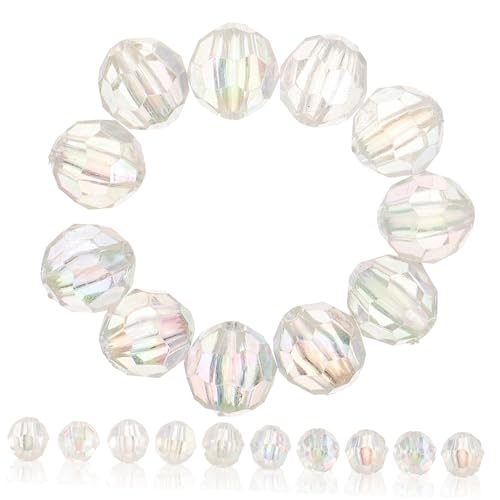 LALAFINA 100 Stück Kristall Glasperlen Facettierte Spacer Perlen für Schmuck Basteln DIY Armband Dekoration Kleine Transparente Quadratische Bastelperlen von LALAFINA