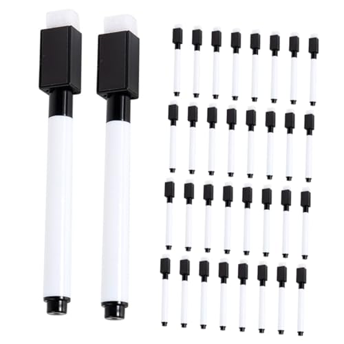 LALAFINA 100 Stück Löschbarer Stift Whiteboard Stift wasserlöschbarer Stift löschbare Markierungen für Whiteboards Trocken abwischbare Whiteboard-Marker Schwarz von LALAFINA