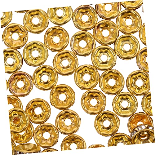 LALAFINA 100 Stück Rhinestone Rondelle Spacer Perlen Gold und Weiß Schmuckzubehör für Diy Armbänder und Dekorationen Glänzende Bastelperlen für Kreative Projekte LALAFINA 100 Stück Rhinestone Rondelle Spacer Perlen Gold und Weiß Schmuckzubehör für Diy Armbänder und Dekorationen Glänzende Bastelperlen für Kreative Projekte von LALAFINA