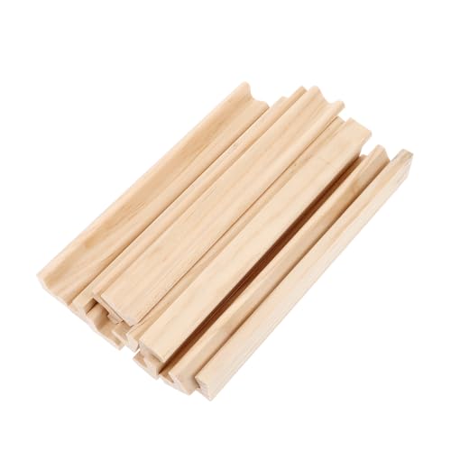 LALAFINA 10Stücke Holzbuchstaben Halterung Naturholzfarbe Englische Für DIY Holzhandwerk Und Dekoration Für Spielzimmer von LALAFINA