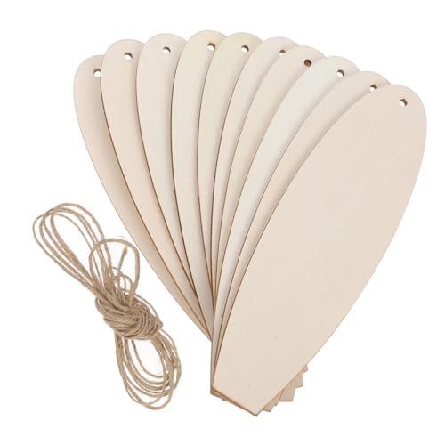 LALAFINA 10Stücke Unlackierte Holz Surfboard Ausschnitte für DIY Bastelprojekte Kinderfreundliche Holzornamente für Sommer Strand Hawaii Party Dekoration und Malen von LALAFINA