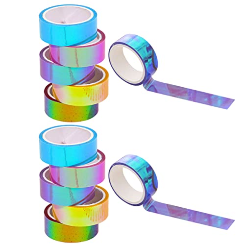 LALAFINA 12 Rollen Dekorative Klebebänder Farbiges Gradient Washi Tape für Scrapbooking Hand Account Diy Kunsthandwerk und Geschenkverpackungen Vielseitig Einsetzbar Leicht Reißbar von LALAFINA