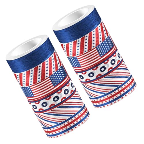 LALAFINA 12 Rollen Dekoratives Klebeband Unabhängigkeitstag Themen Tape für DIY Projekte Transparentes Washi Tape für Scrapbooking Journaling und Bastelarbeiten von LALAFINA