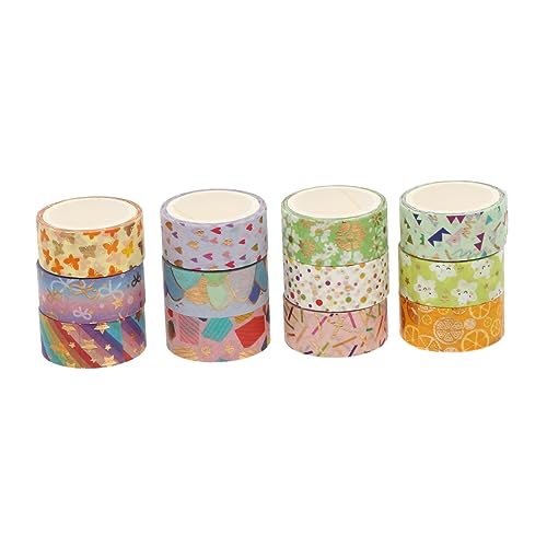 LALAFINA 12 Rollen Taschenaufkleber Scrapbooking Klebrige Ästhetische Dekoration Notizen Niedliche Streifen Grenzen Journal Klebeband Washi Papier Aufkleber Flüsterpapier LALAFINA 12 Rollen Taschenaufkleber Scrapbooking Klebrige Ästhetische Dekoration Notizen Niedliche Streifen Grenzen Journal Klebeband Washi Papier Aufkleber Flüsterpapier von LALAFINA