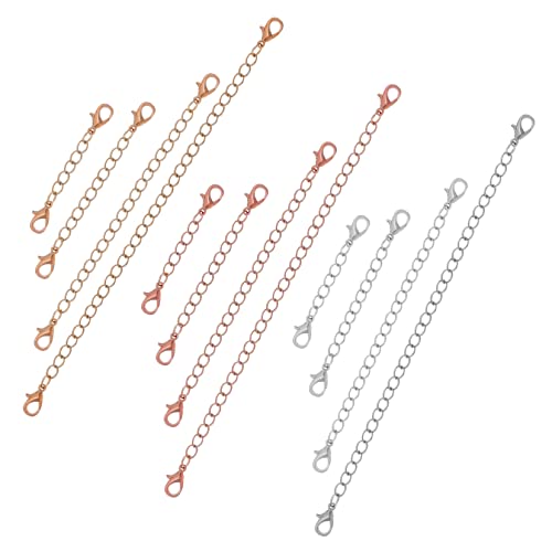 LALAFINA 12 Stück Teiliges Kettenverlängerungen für Armbänder und in Gold Silber und Roségold für Diy Schmuckherstellung LALAFINA 12 Stück Teiliges Kettenverlängerungen für Armbänder und in Gold Silber und Roségold für Diy Schmuckherstellung von LALAFINA