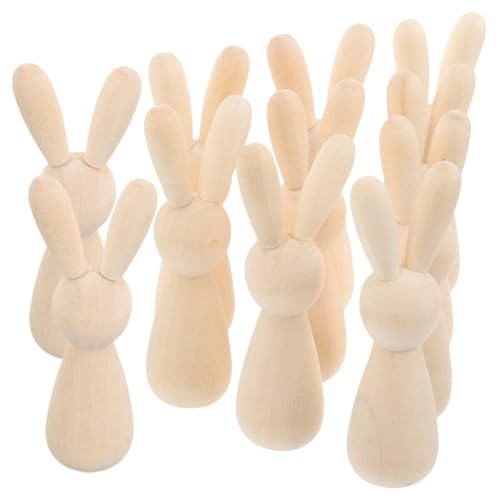 LALAFINA 12 Stück Teiliges Unlackierte Holzhasen Figuren zum Basteln DIY Dekoration für Glatte Kanten für Partys und Ostern LALAFINA 12 Stück Teiliges Unlackierte Holzhasen Figuren zum Basteln DIY Dekoration für Glatte Kanten für Partys und Ostern von LALAFINA