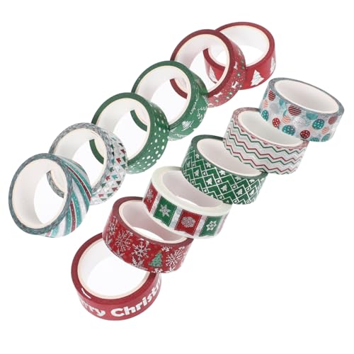 LALAFINA 12 Stück Teiliges Weihnachts Washi Tape mit Goldfolie Dekoratives DIY Klebeband für Scrapbooking Journals Geschenkverpackung Kreative Bastelideen Festliche Schreibwaren LALAFINA 12 Stück Teiliges Weihnachts Washi Tape mit Goldfolie Dekoratives DIY Klebeband für Scrapbooking Journals Geschenkverpackung Kreative Bastelideen Festliche Schreibwaren von LALAFINA
