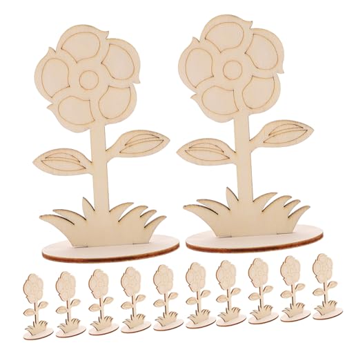 LALAFINA 12 Stück Unbehandelte Holzblumen zum Basteln Leichte Holzblumen zum Bemalen für DIY Tischdekoration Hochzeitsdeko und Kreativprojekte LALAFINA 12 Stück Unbehandelte Holzblumen zum Basteln Leichte Holzblumen zum Bemalen für DIY Tischdekoration Hochzeitsdeko und Kreativprojekte von LALAFINA