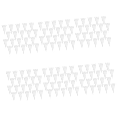 120 Stk Hochzeits papier Blumen röhre Trockenblumenstrauß Geschenkpapier Kraftpapier Konfetti-Kegel Blütenkegel aushöhlen Blütenblatt Blumen streuen Brunnen Weiß von LALAFINA