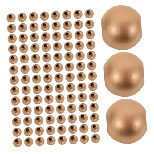 LALAFINA 150 Stück Große Loch Runde Holzperlen für DIY Schmuckherstellung Natürliche Gefärbte Holzperlen für Armbänder Halsketten Schlüsselanhänger und Kreative Bastelprojekte von LALAFINA