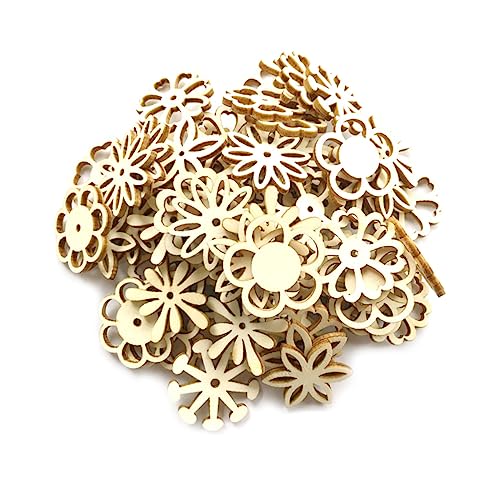LALAFINA 150stücke Holzblumen Bastelset Für Junge Mädchen Diy Holzformen Handbemalte Holzverzierungen Kreatives Basteln Für Partys Und Anlässe Robuste Und Sichere Holzmaterialien von LALAFINA