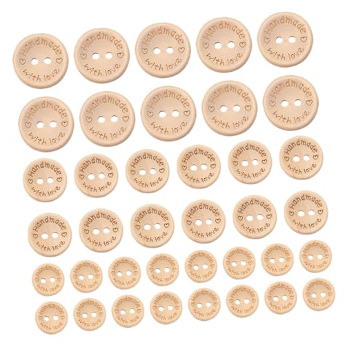 LALAFINA 150 Stück Teiliges Holzknöpfe für DIY Nähprojekte Dekorative Knöpfe Varianten für Kleidung Scrapbooking und Handarbeiten Langlebige Bastelknöpfe mit Praktischen Löchern von LALAFINA