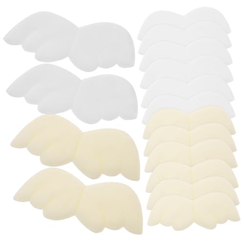 LALAFINA 16 Stück Plüsch Aufnäher Engel Flügel Patches für Kleidung Taschen und Handarbeiten Weiß zum Aufbügeln und Dekorieren von Outfits von LALAFINA