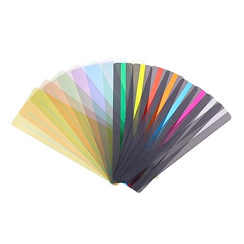 LALAFINA 16 Stück Teiliges Farbige Lesezeichen mit Transparenten Overlay Strips für Studenten PVC Leicht Langlebig für Lesen und Markieren von Texten von LALAFINA