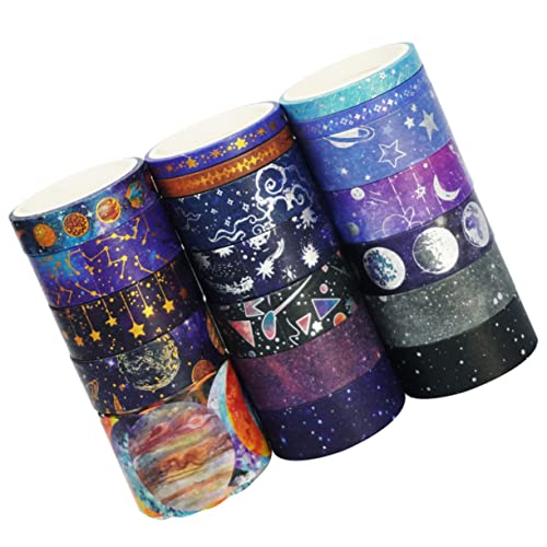 LALAFINA 19 Rollen Goldstempel- Und Silberstempelband Basteln Sammelalbum Klebeband Für Scrapbooking Dekorative Bänder Scrapbooking Tape Journaling Tape Scrapbook-washi-tape Flüsterpapier von LALAFINA