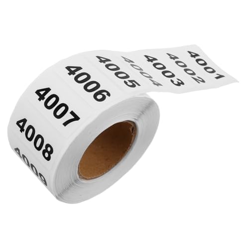 LALAFINA 1Rolle Selbstklebende Zahlenaufkleber Roll für Lagerverwaltung und Dokumentenorganisation für Speicherbereiche Einfach Anzuwenden LALAFINA 1Rolle Selbstklebende Zahlenaufkleber Roll für Lagerverwaltung und Dokumentenorganisation für Speicherbereiche Einfach Anzuwenden von LALAFINA