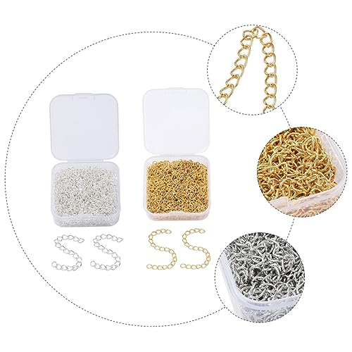 LALAFINA 1Set Armband Extender Goldperlendraht Für Schmuck Und Strasskits Dauerschmuck Kette Silberketten Ketten Schmuck Strecke Schmuck Drahtverschluss Halskette Extender 2Boxen LALAFINA 1Set Armband Extender Goldperlendraht Für Schmuck Und Strasskits Dauerschmuck Kette Silberketten Ketten Schmuck Strecke Schmuck Drahtverschluss Halskette Extender 2Boxen von LALAFINA