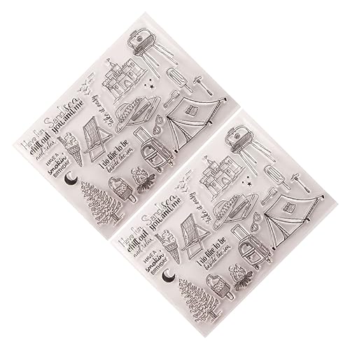 LALAFINA 2 Blätter Silikon Transparent Diy Stamper für Scrapbooking Fotoalbum und Tagebuch Langlebig und Sicher für Karten und Bastelprojekte von LALAFINA