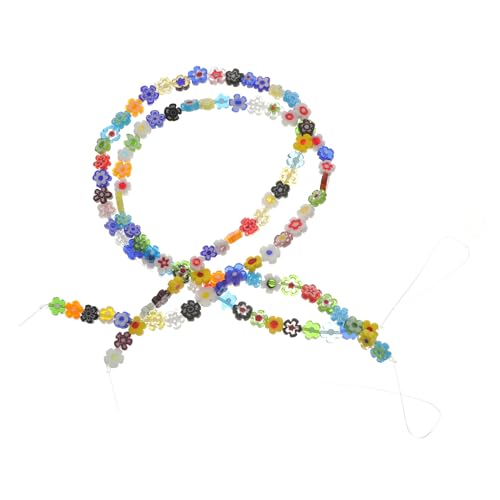LALAFINA 2 Blumenförmige Glasperlen Stränge Bunte Diy Bastelperlen für Armband und Schmuckherstellung ca Bruchsicher für Kreative Handwerksprojekte LALAFINA 2 Blumenförmige Glasperlen Stränge Bunte Diy Bastelperlen für Armband und Schmuckherstellung ca Bruchsicher für Kreative Handwerksprojekte von LALAFINA