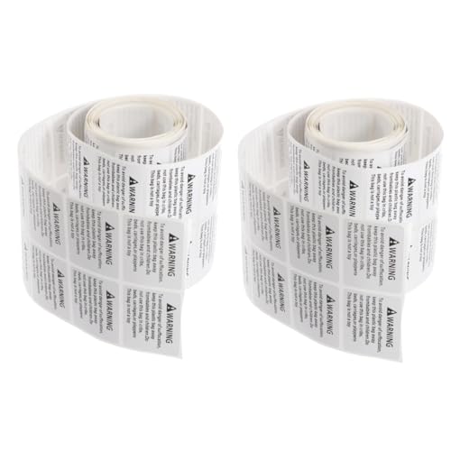 LALAFINA 2 Rollen Anti-Erstickungs-Aufkleber wickeln Packband klar Lebensmitteletiketten Aufkleber mit Warnband Tank protect schutzzelt Erstickungswarnaufkleber Warnabziehbilder Papier Weiß LALAFINA 2 Rollen Anti-Erstickungs-Aufkleber wickeln Packband klar Lebensmitteletiketten Aufkleber mit Warnband Tank protect schutzzelt Erstickungswarnaufkleber Warnabziehbilder Papier Weiß von LALAFINA
