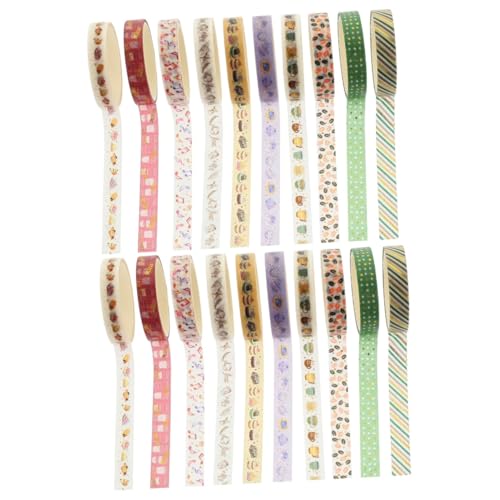 LALAFINA 2 Sätze Dekoratives Klebeband Dekoration Wickelbänder Journaling Farbig Scrapbook-diy-klebebänder Goldband Kunst Ästhetisch Uv Handwerk Flüsterpapier 10 Rollen * 2 LALAFINA 2 Sätze Dekoratives Klebeband Dekoration Wickelbänder Journaling Farbig Scrapbook-diy-klebebänder Goldband Kunst Ästhetisch Uv Handwerk Flüsterpapier 10 Rollen * 2 von LALAFINA