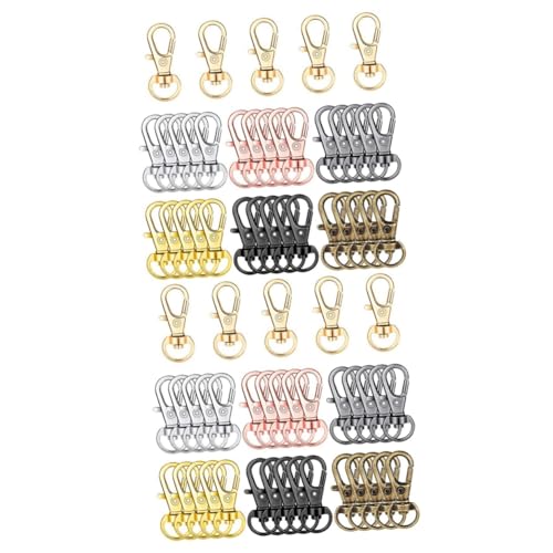 LALAFINA 2 Sätze Farbige Hundes Chnalle Bastelzeug Bastelbedarf Spule Schlüsselanhänger Abs Schlüsselring Drehbare Karabinerhaken Schlüsselhalter Schleife Machen Zinklegierung 35 Stücke * 2 von LALAFINA