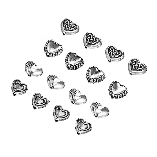LALAFINA 2 Sätze Herzförmige Spacer Perlen Bunte Diy Bastelperlen Für Armband Und Halskettenherstellung Schmuckzubehör Für Kreative Projekte 100 Stück * 2 von LALAFINA