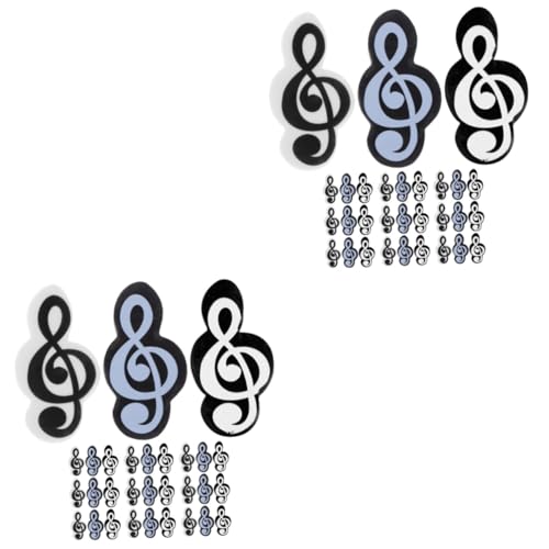LALAFINA 2 Sätze Musiknoten Radiergummis Bunte Niedliche Radiergummis Für Bastelarbeiten Und Schulbedarf Für Kreative Köpfe 30 Stück * 2 von LALAFINA