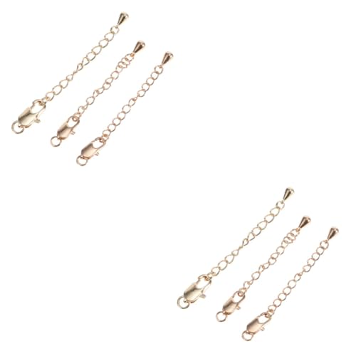 LALAFINA 2 Sätze Teiliges Verlängerungskettenset Mit Karabinerverschluss Für Diy Schmuckherstellung Goldene Und Armbandverlängerung Für Designs Und Kreative 3 Stücke * 2 LALAFINA 2 Sätze Teiliges Verlängerungskettenset Mit Karabinerverschluss Für Diy Schmuckherstellung Goldene Und Armbandverlängerung Für Designs Und Kreative 3 Stücke * 2 von LALAFINA