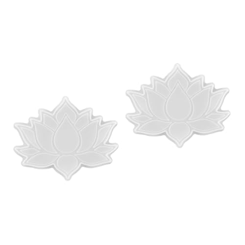 LALAFINA 2 Stck. Diy Lotus Coaster Silikonform Vielseitige Gießform für Untersetzer für Kreative Epoxidharz Projekte Einfache Handhabung und Geeignet für Verschiedene Anlässe von LALAFINA