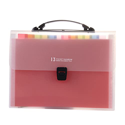LALAFINA 2 Stück Accordion Datei Organizer mit Fächern Bunte Aktenmappe für Schule und Büro Strapazierfähig und Leicht für Dokumente Rechnungen und Belege von LALAFINA
