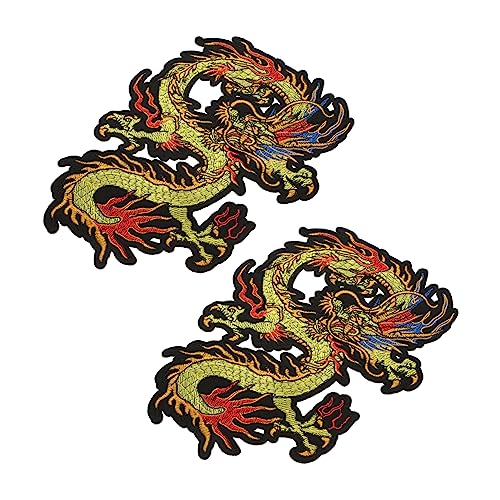 LALAFINA 2 Stück Gestickte Drachen Applikationen zum Aufbügeln Langlebige Stoffflicken für Kleidung Taschen Hüte Dekorative Patches zur Reparatur und Verschönerung von Alltagskleidung LALAFINA 2 Stück Gestickte Drachen Applikationen zum Aufbügeln Langlebige Stoffflicken für Kleidung Taschen Hüte Dekorative Patches zur Reparatur und Verschönerung von Alltagskleidung von LALAFINA