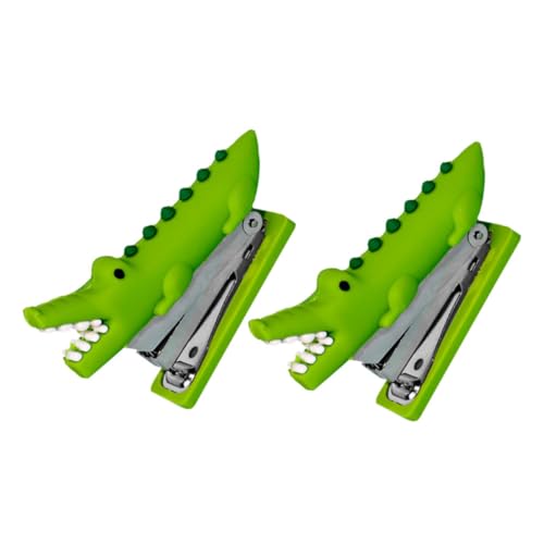 LALAFINA 2 Stück Mini Tier Hefter Lustiger Silikon Hefter im Krokodil Design für Büro und Heimdekoration Handgefertigt und Praktisch für Dokumentenorganisation und Schreibtischverschönerung LALAFINA 2 Stück Mini Tier Hefter Lustiger Silikon Hefter im Krokodil Design für Büro und Heimdekoration Handgefertigt und Praktisch für Dokumentenorganisation und Schreibtischverschönerung von LALAFINA