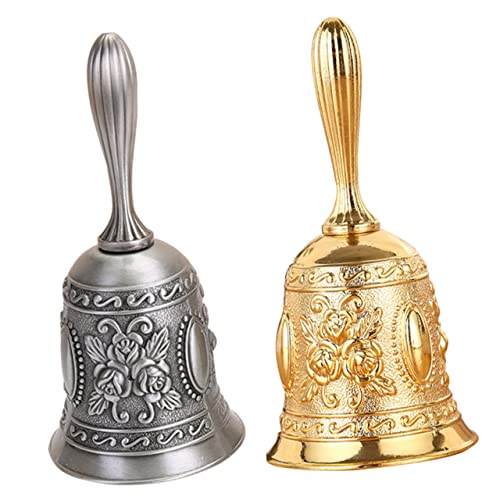 LALAFINA 2 Stück Retro Tischglocke Teiliges Klassische Handglocke für Restaurant Bar und Kindergarten Rosegold und Antik Lauter Anruf Service Bell für Hochzeiten und Dekoration LALAFINA 2 Stück Retro Tischglocke Teiliges Klassische Handglocke für Restaurant Bar und Kindergarten Rosegold und Antik Lauter Anruf Service Bell für Hochzeiten und Dekoration von LALAFINA