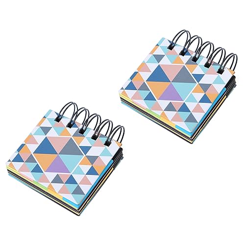 LALAFINA 2 Stück Selbstklebende Haftnotizen Bunte Memo Pads für Büro und Zuhause Tragbare Notizblöcke Kreative Notizen Leuchtenden Farben für Schule und Büro von LALAFINA