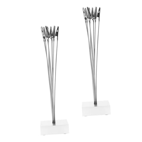 LALAFINA 2 Stück Silberne Foto und Menühalter mit Quadratischer Basis Platzkartenhalter für Hochzeiten Partys und Veranstaltungen Stabil und Elegant Gefertigt LALAFINA 2 Stück Silberne Foto und Menühalter mit Quadratischer Basis Platzkartenhalter für Hochzeiten Partys und Veranstaltungen Stabil und Elegant Gefertigt von LALAFINA