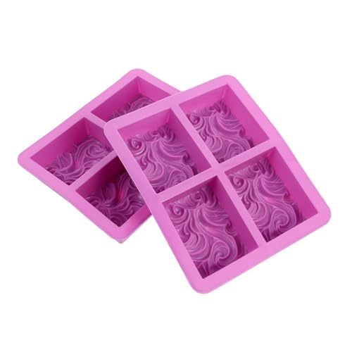 LALAFINA 2 Stück Silikon Seifenformen Wellenmuster für Diy Seifen Kerzen und Desserts Einfaches Entformen und für Kreative Bastler von LALAFINA