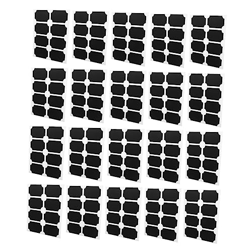 LALAFINA 20 Blatt Aufkleber für Tafeletiketten Etiketten für Gewürzgläser Glasetiketten selbstklebender Etikettenaufkleber Flaschen Etiketten Containeretikett PVC Schwarz LALAFINA 20 Blatt Aufkleber für Tafeletiketten Etiketten für Gewürzgläser Glasetiketten selbstklebender Etikettenaufkleber Flaschen Etiketten Containeretikett PVC Schwarz von LALAFINA