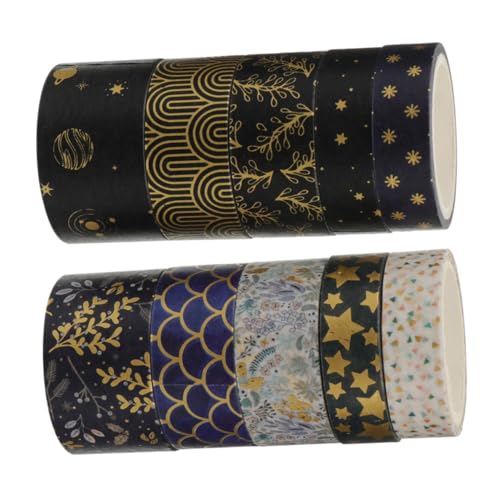 LALAFINA 20 Rollen Vintage Washi Tape Kreative Diy Papierklebebänder für Scrapbooking und Handaccount Dekoration Hochwertige Wiederverwendbare Klebebänder Gold und Schwarz für LALAFINA 20 Rollen Vintage Washi Tape Kreative Diy Papierklebebänder für Scrapbooking und Handaccount Dekoration Hochwertige Wiederverwendbare Klebebänder Gold und Schwarz für von LALAFINA
